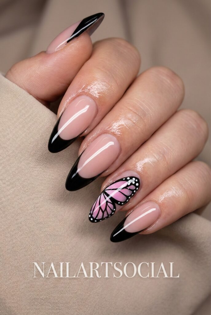 Black French Butterfly